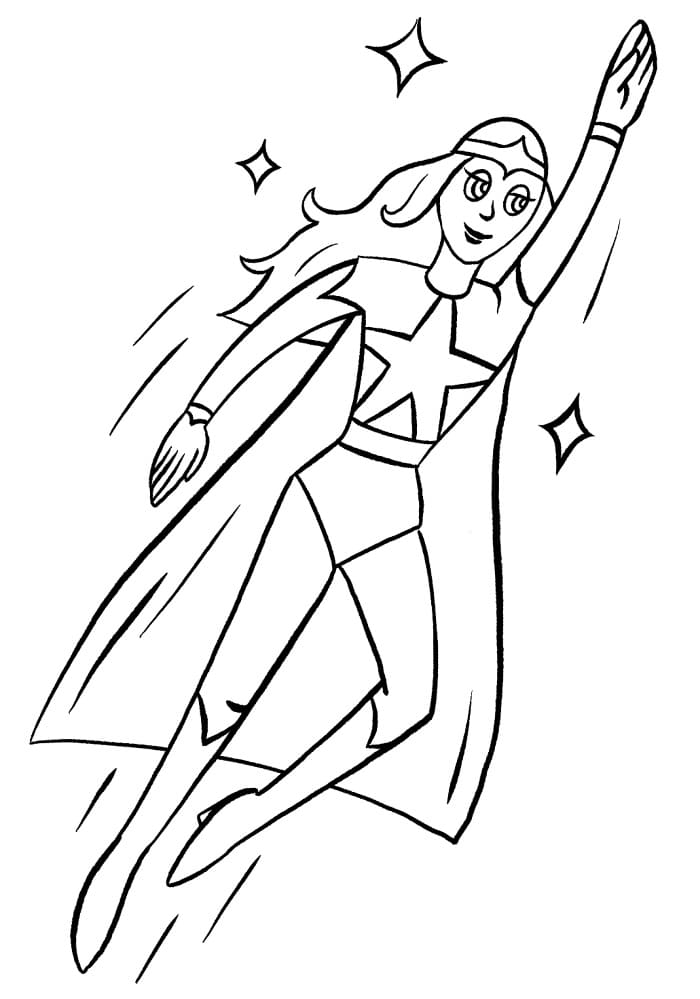 Superhrdina tisknutelný pro děti omalovánka