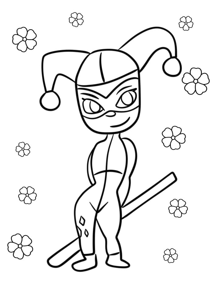 Tisknutelná Harley Quinn omalovánka