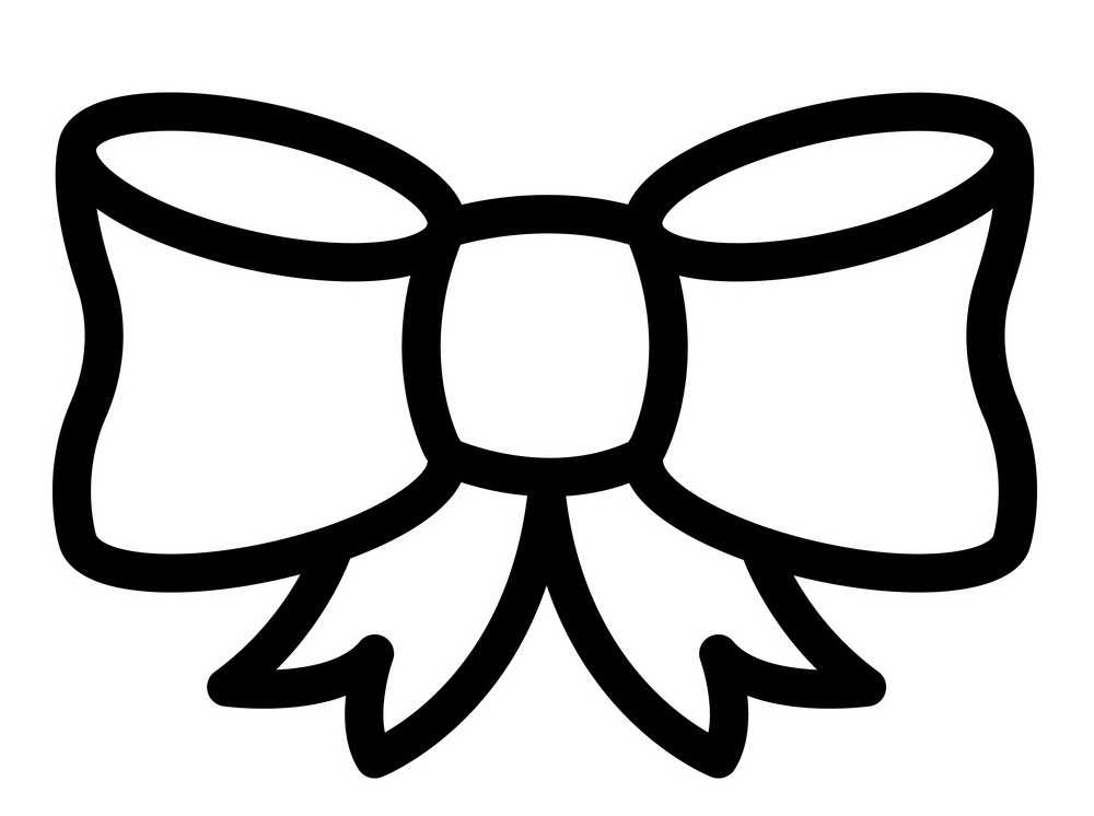 Tisknutelná mašle pro děti omalovánka