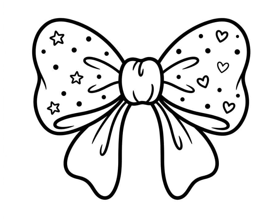 Tisknutelná mašle omalovánka