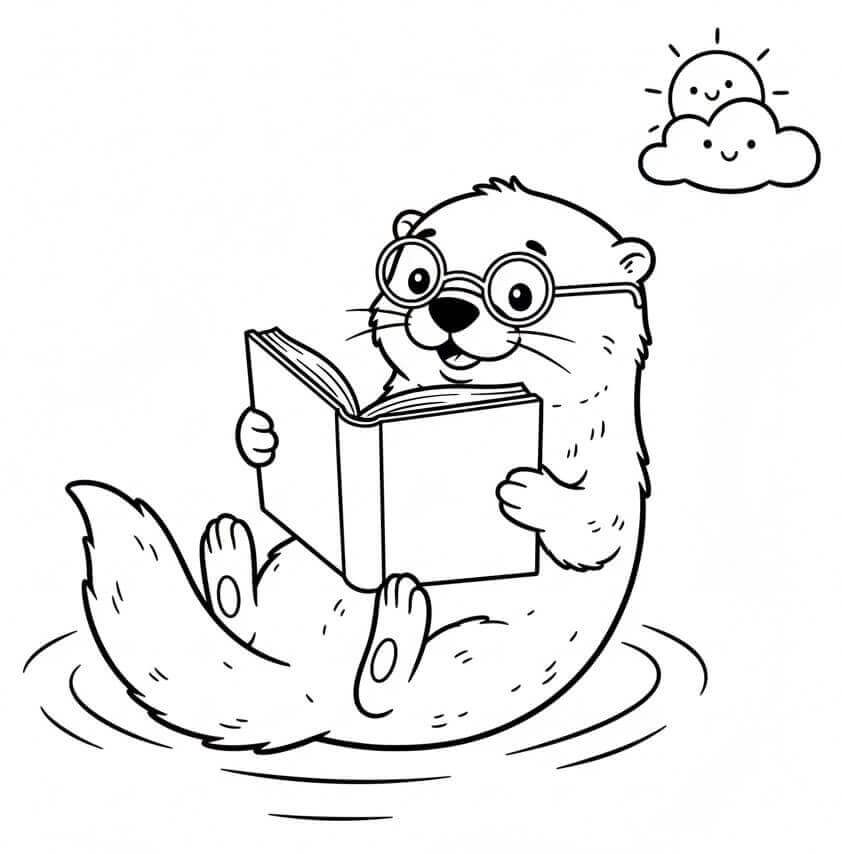 Tisknutelná vydra zdarma omalovánka