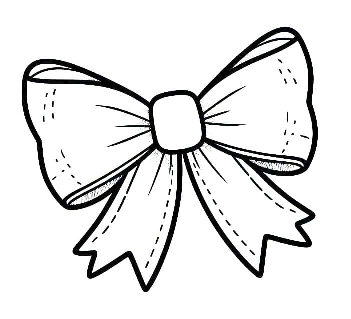 Tisknutelná zdarma mašle omalovánka