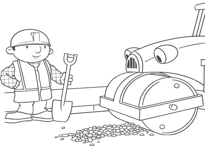 Tisknutelný Bořek Stavitel zdarma omalovánka