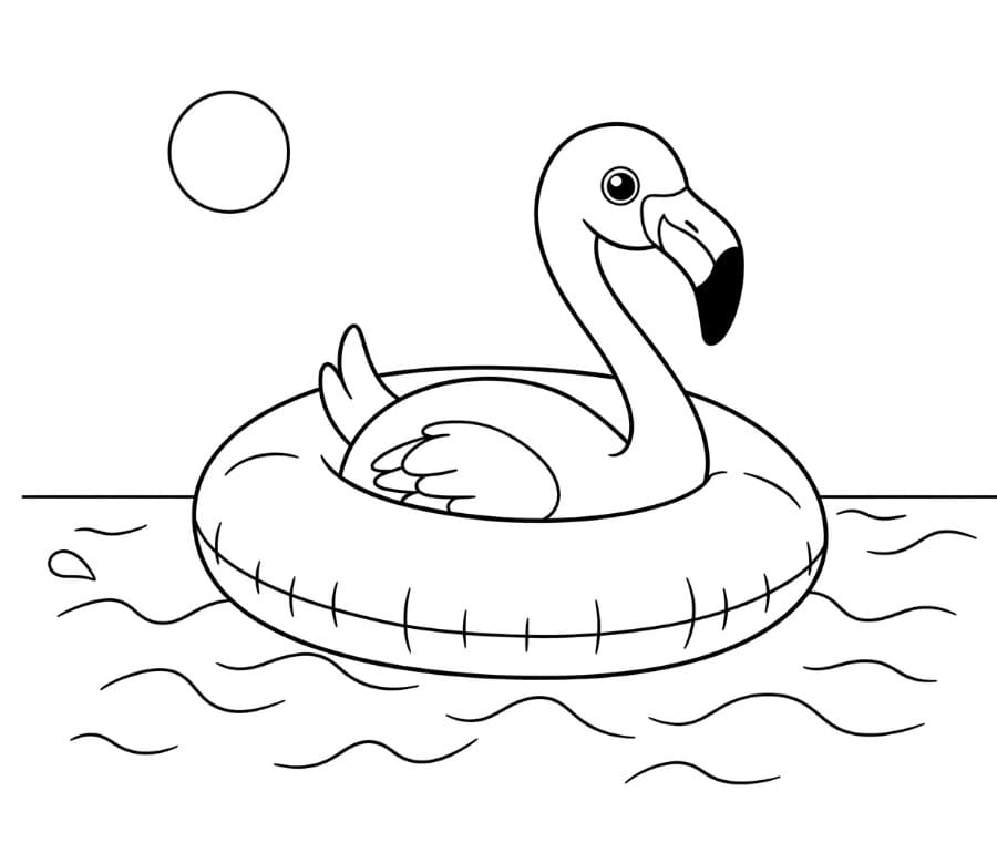 Tisknutelný Plameňák omalovánka