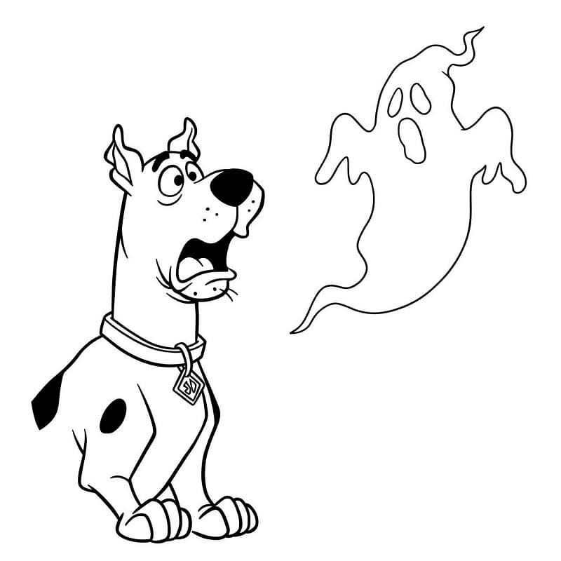 Tisknutelný Scooby Doo zdarma omalovánka