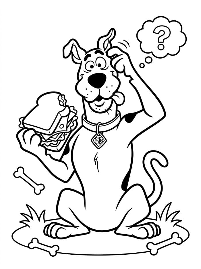 Tisknutelný Scooby Doo omalovánka