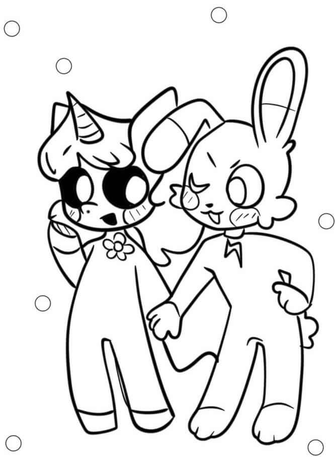 Tisknutelný obrázek Smiling Critters omalovánka