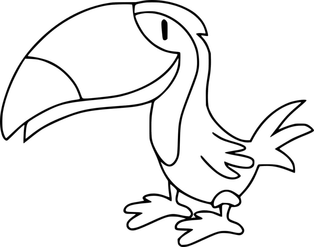 Omalovánka Tisknutelný tukan zdarma