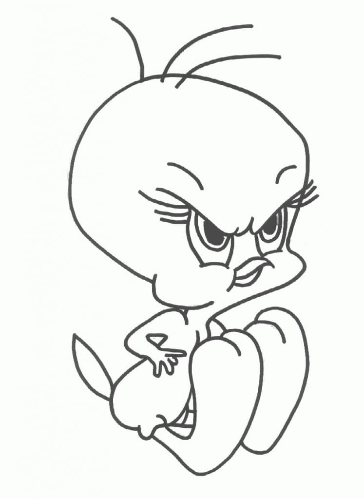 Tweety bezplatně omalovánka
