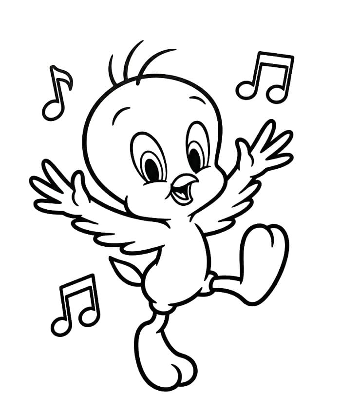 Tweety z Looney Tunes omalovánka