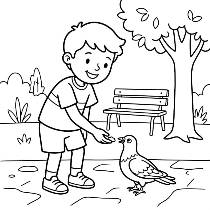 Úžasný holub omalovánka