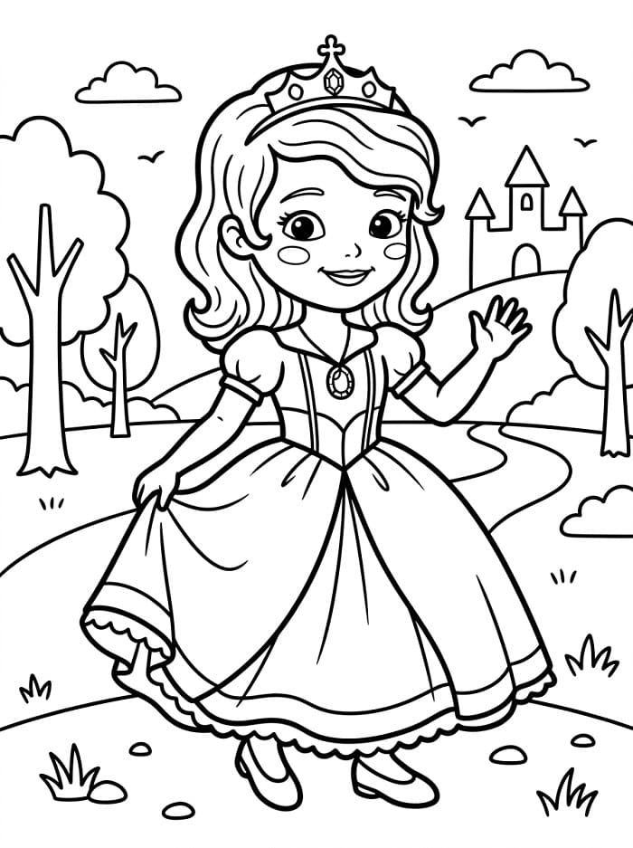 Velmi roztomilá Sofie První omalovánka