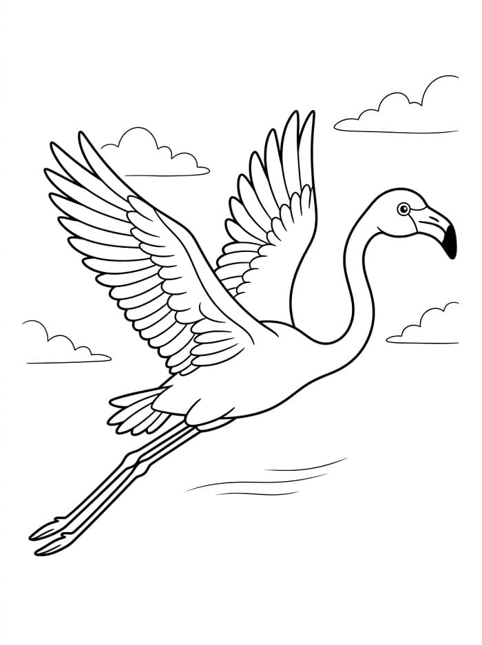 Velmi roztomilý Plameňák omalovánka