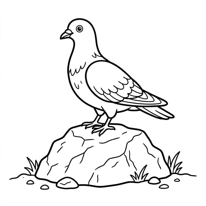 Velmi roztomilý holub omalovánka