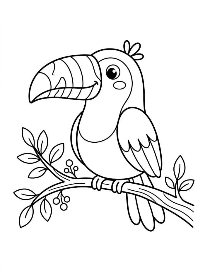 Velmi roztomilý tukan omalovánka