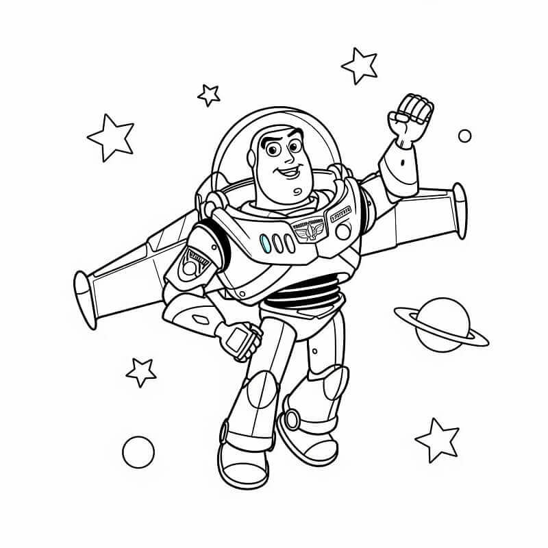 Vesmírný Buzz Lightyear omalovánka