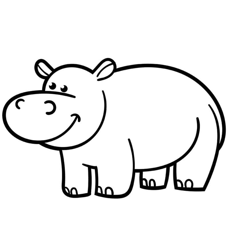 Vytisknout hrocha omalovánka