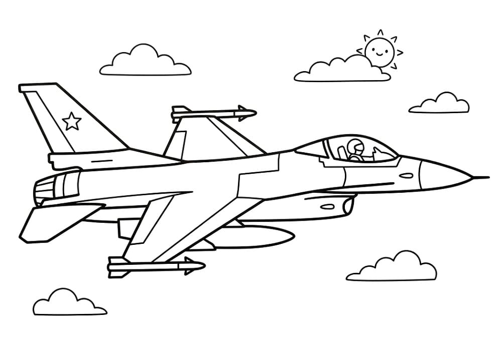Základní Stíhačka omalovánka