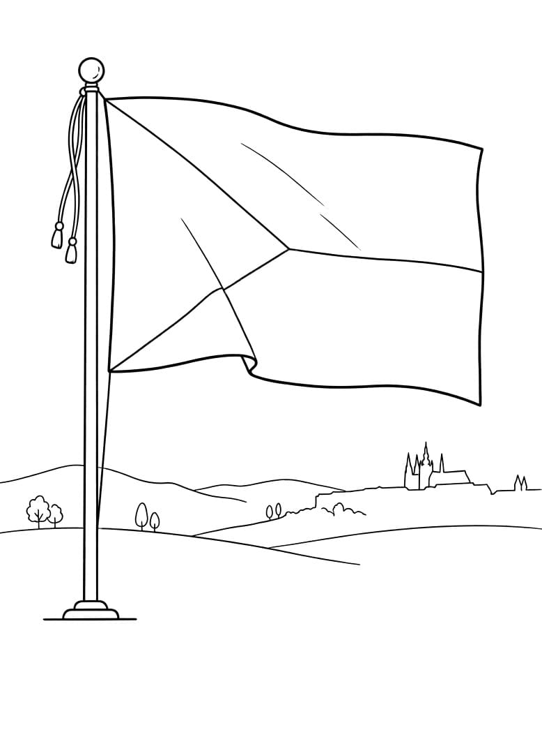 Základní česká vlajka omalovánka