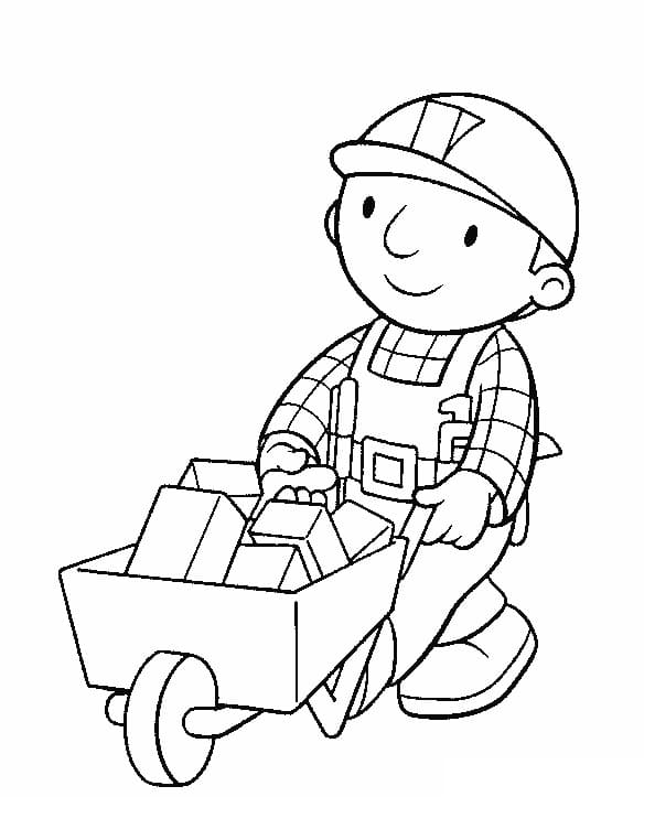 Zdarma Bořek Stavitel k tisku omalovánka