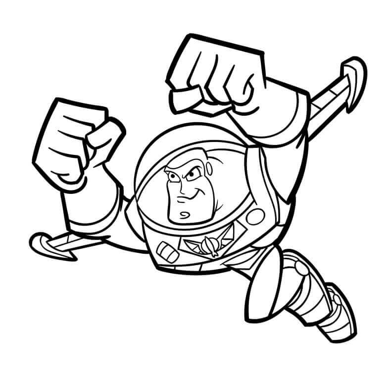 Zdarma Buzz Lightyear k tisku omalovánka