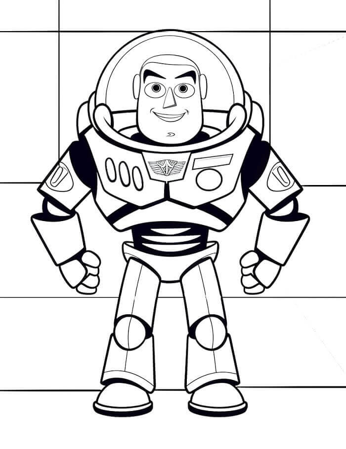 Zdarma Buzz Lightyear pro děti omalovánka