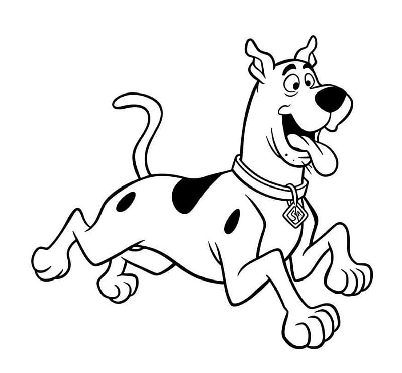 Zdarma Scooby Doo k tisku omalovánka