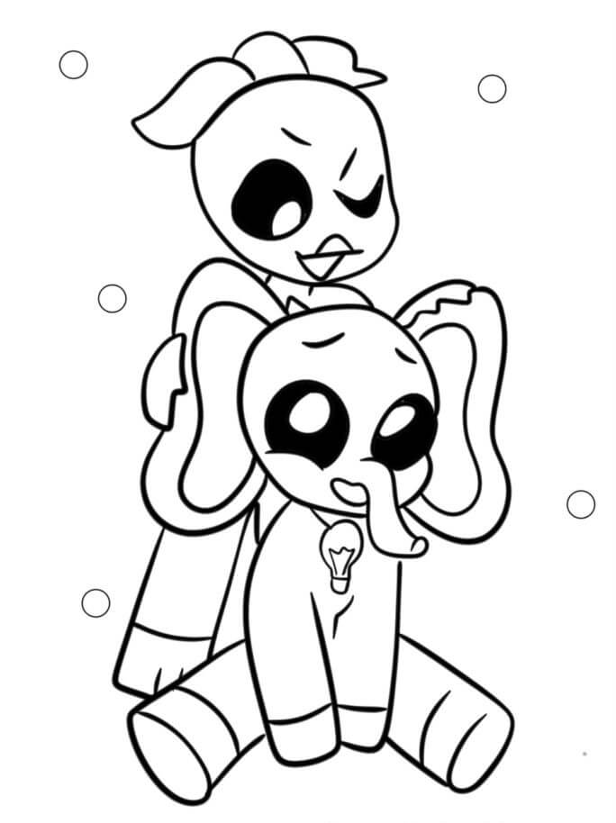 Zdarma Smiling Critters k tisku omalovánka