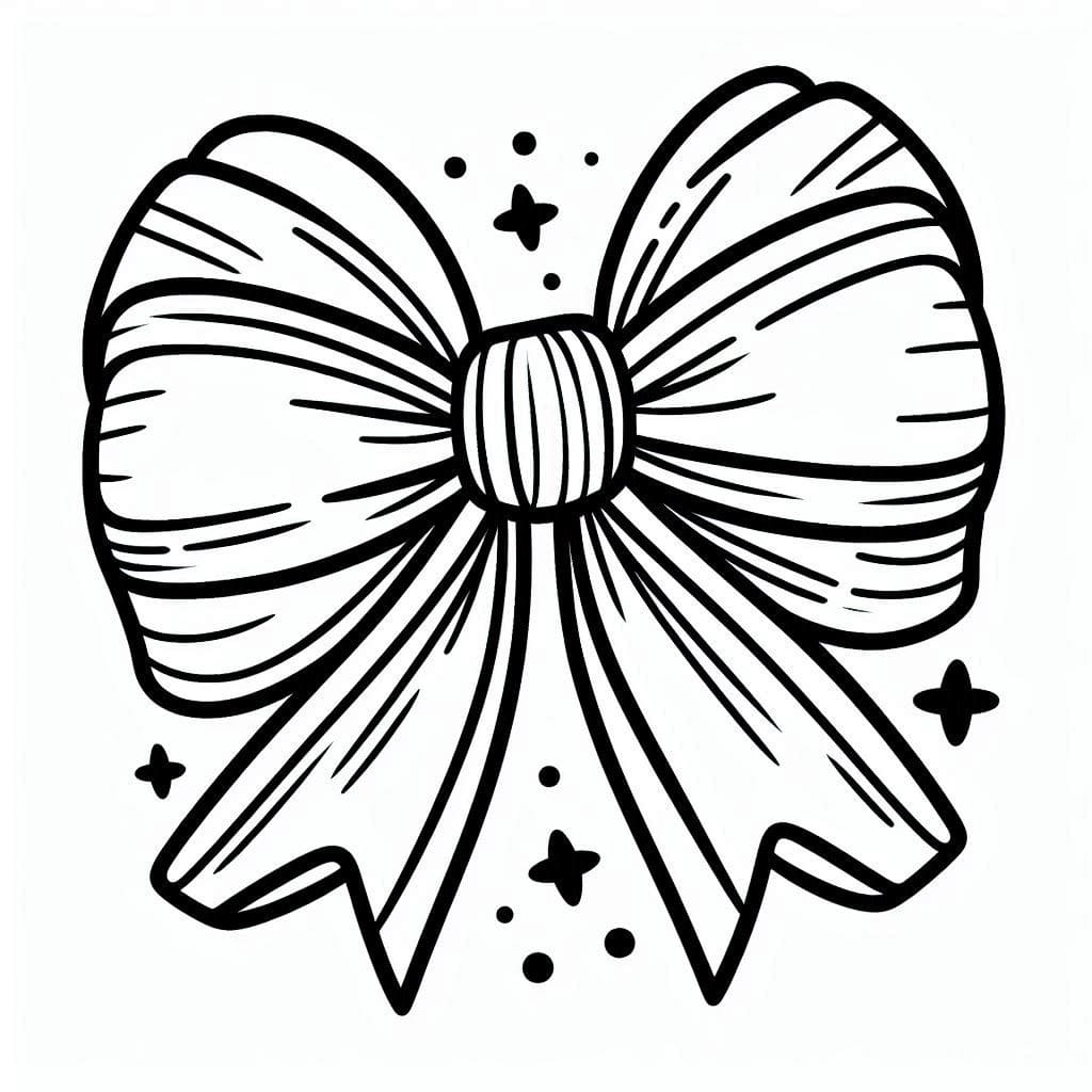 Zdarma obrázek mašle omalovánka