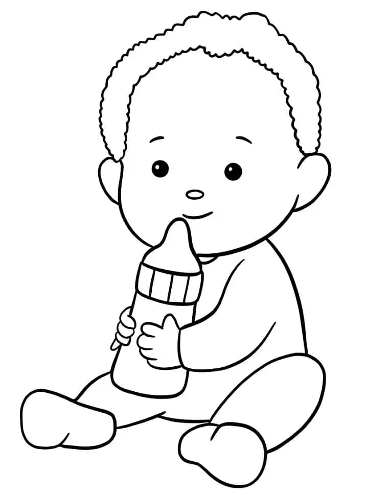 Zdarma obrázek miminka omalovánka