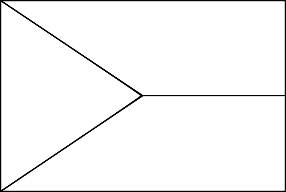 Zdarma tisknutelná česká vlajka omalovánka