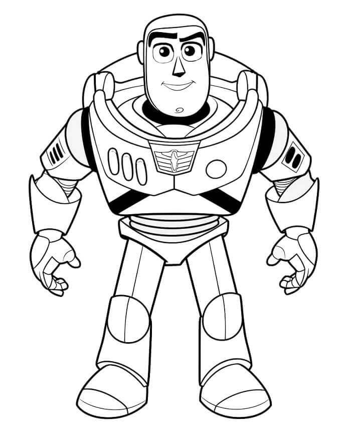 Zdarma tisknutelný Buzz Lightyear omalovánka
