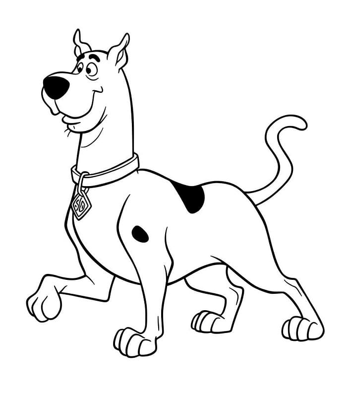 Zdarma tisknutelný Scooby Doo omalovánka