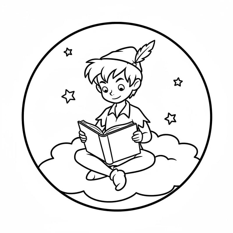 Animovaný Peter Pan omalovánka