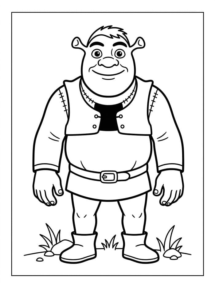 Animovaný Shrek omalovánka