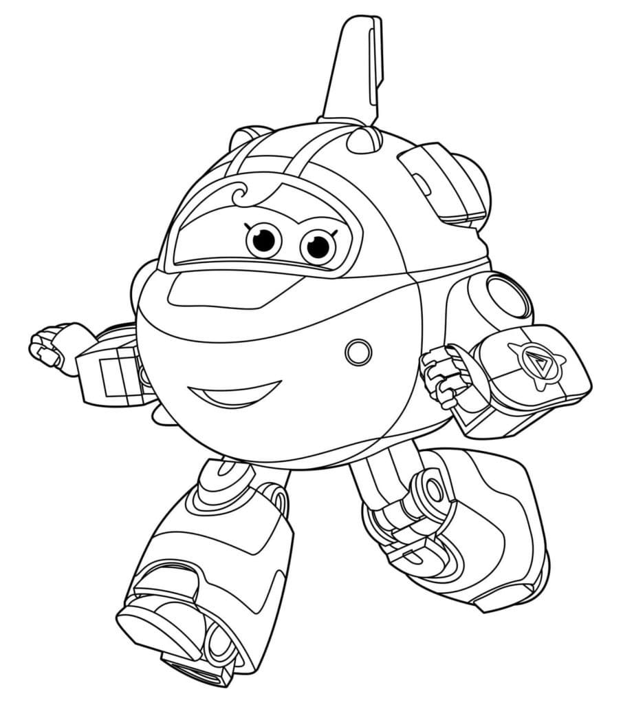 Astra ze Super Wings omalovánka