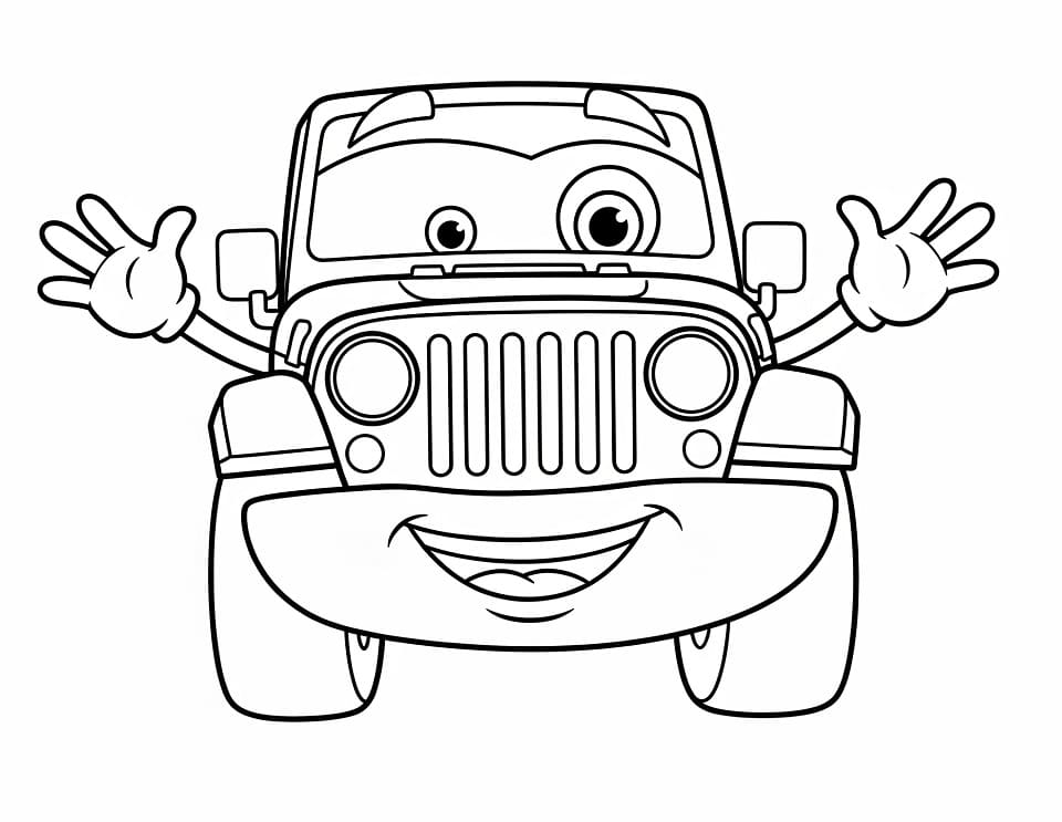 Auto Jeep omalovánka