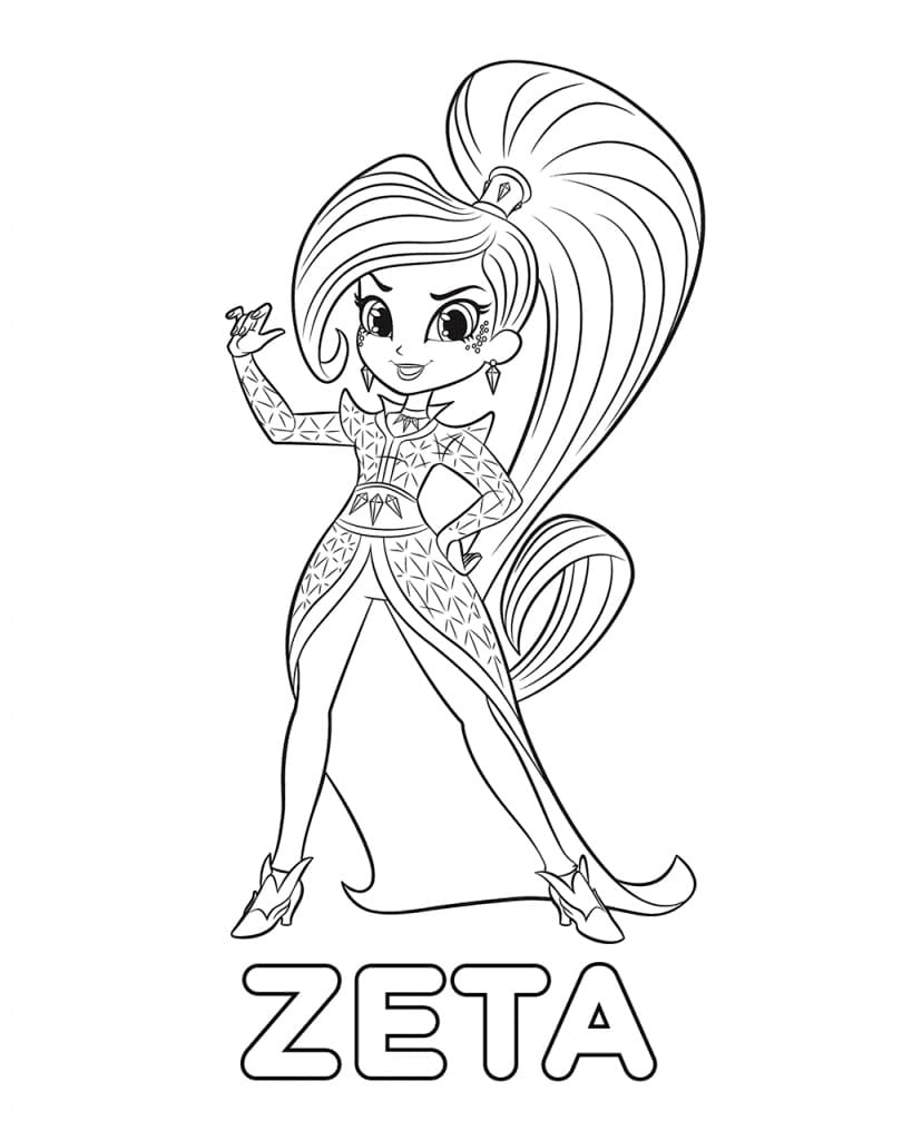 Bezplatná Shimmer a Shine k tisku omalovánka