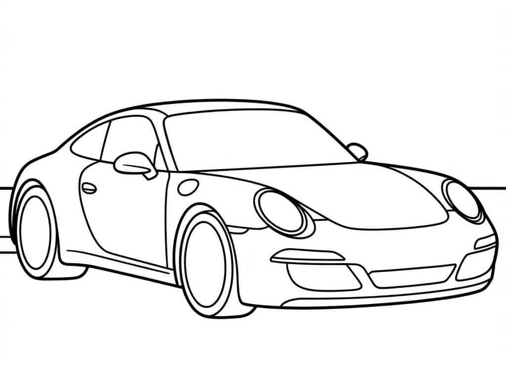 Bezplatné Porsche k vytištění omalovánka