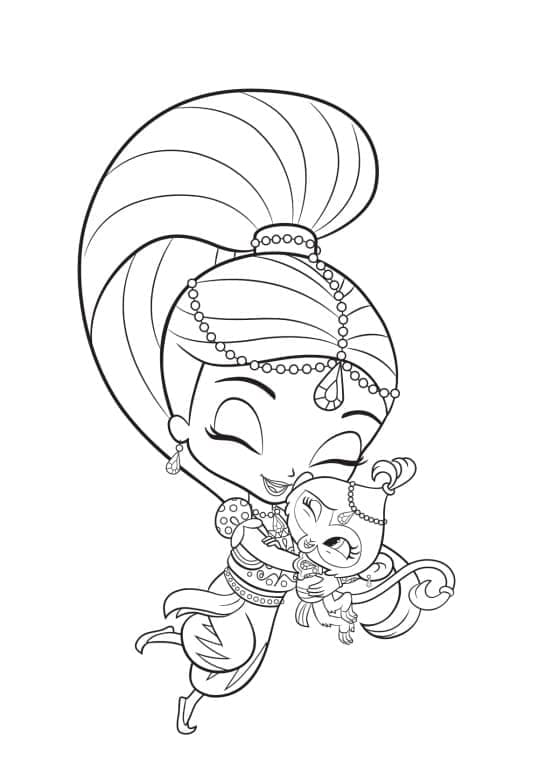 Bezplatné Shimmer a Shine omalovánka