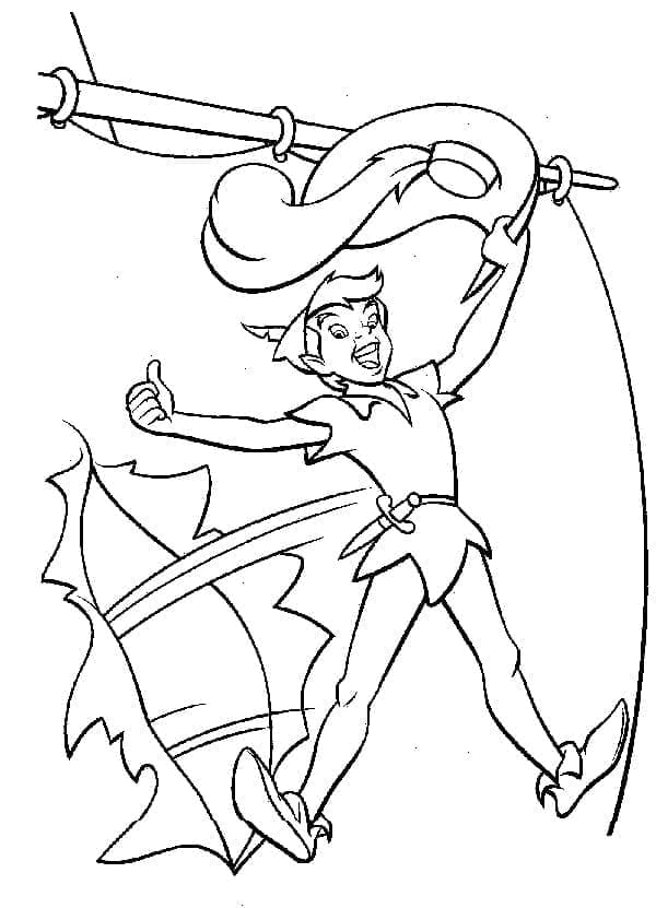 Bezplatný Peter Pan pro děti omalovánka