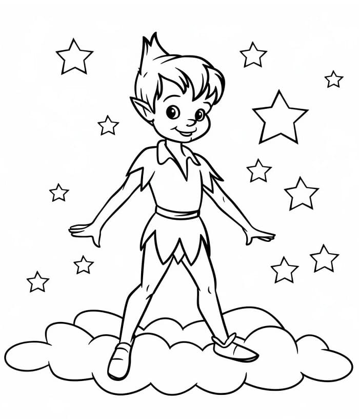 Bezplatný Peter Pan omalovánka