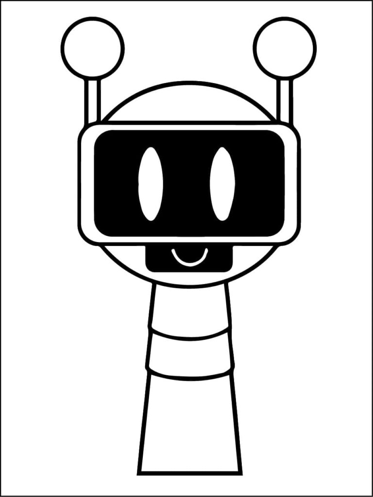 Omalovánka Bot z Incredibox Sprunki