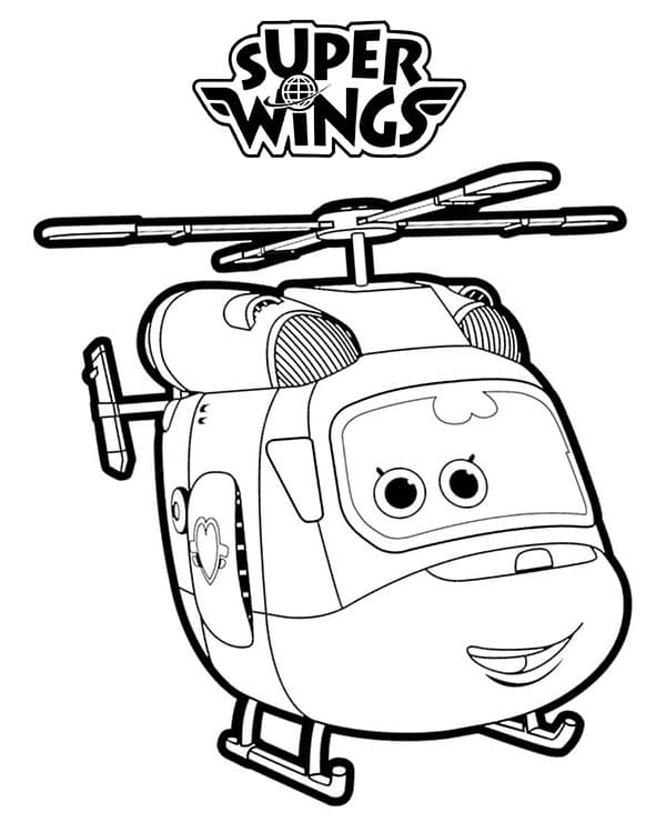 Dizzy v Super Wings omalovánka