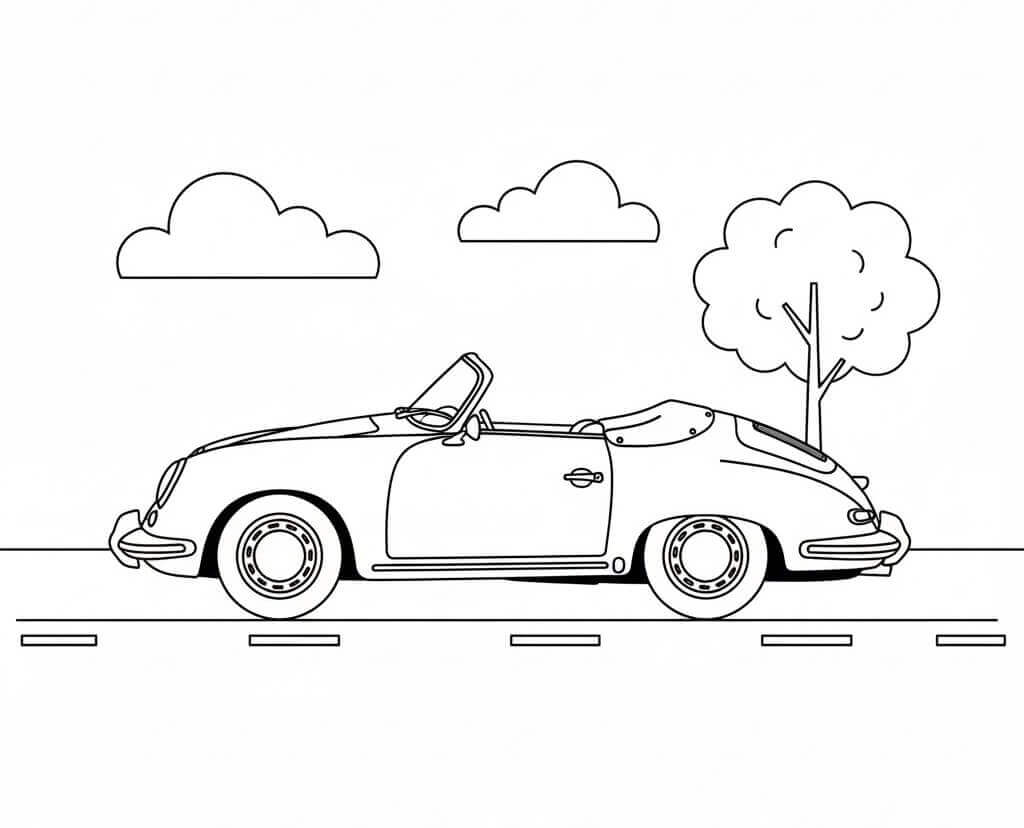 Dokonalé Porsche omalovánka