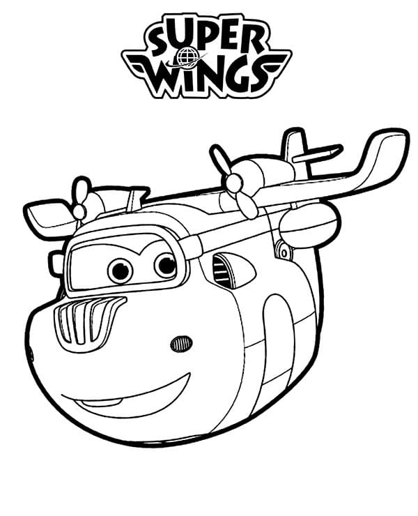 Donnie v Super Wings omalovánka