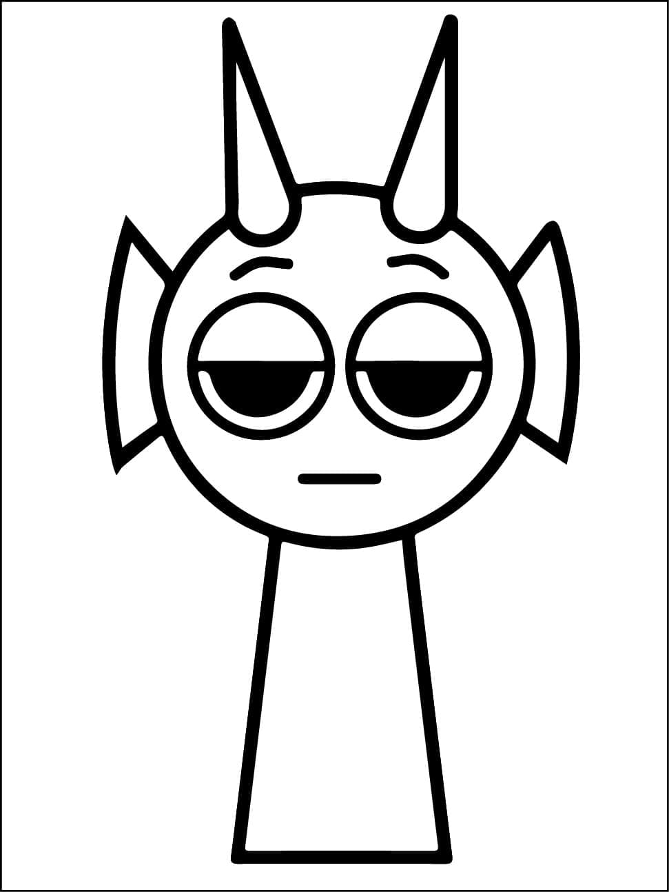 Durple z Incredibox Sprunki omalovánka
