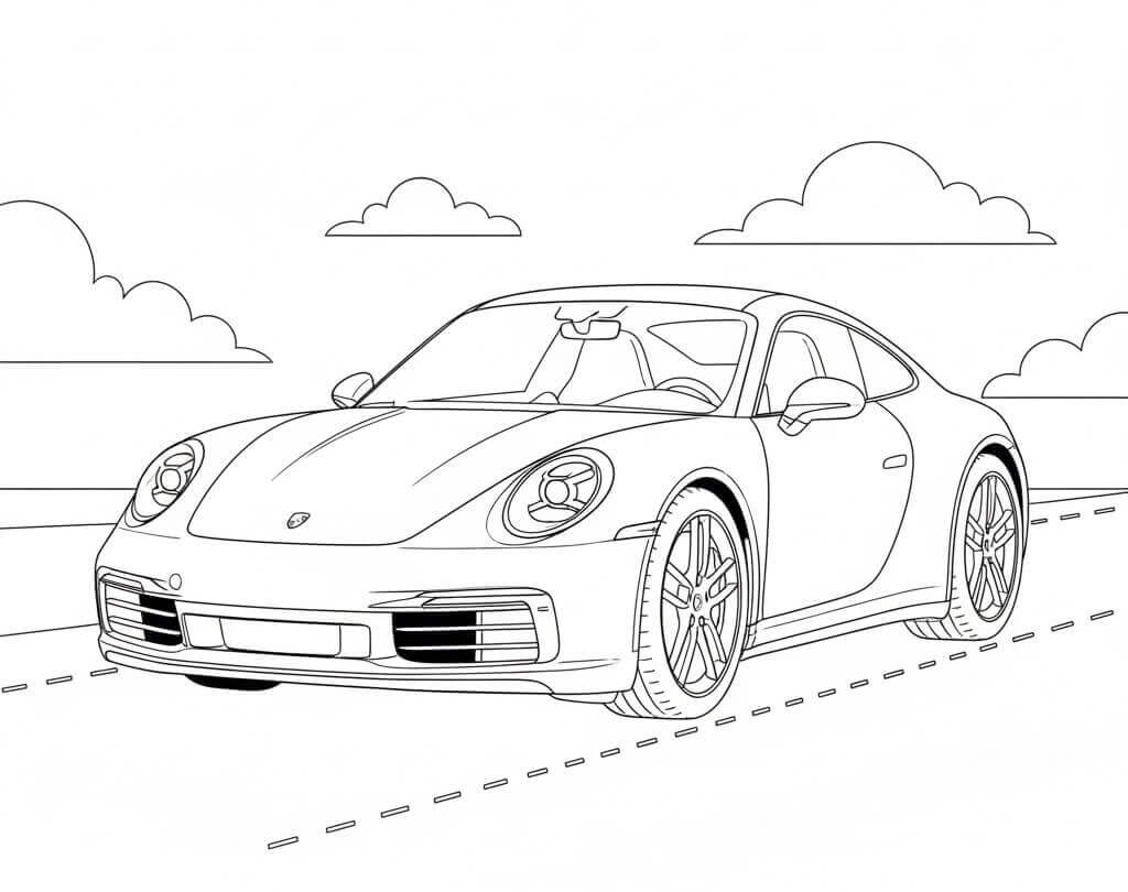 Fantastické Porsche omalovánka