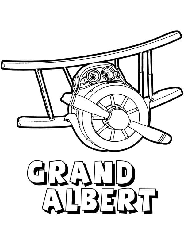 Grand Albert v Super Wings omalovánka