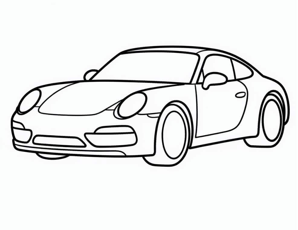 Jedno Porsche omalovánka